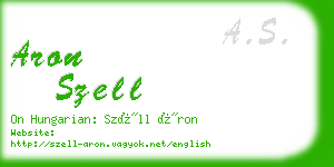 aron szell business card